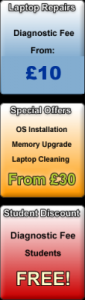 Special offers OS installation, memory upgrade, laptop cleaning